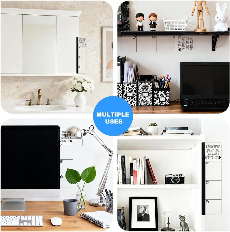 HTBIG Computer Monitor Memo BoardHoldIForget I Work Hard So My Dog Can Have a Better Life Logo Decor Monitor Message Board Sticky Notes for Send Family Members Office Friends and Colleagues Gifts - Image 5